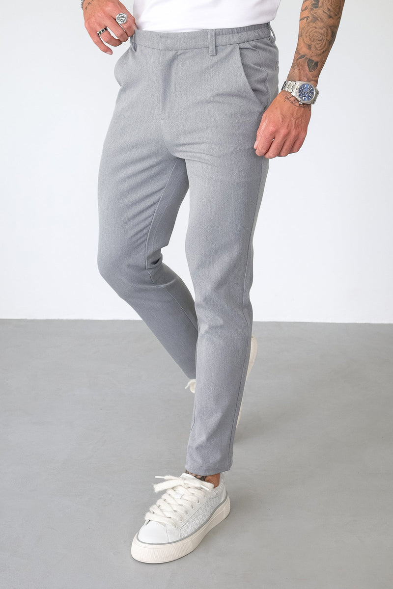 Calça Social Masculina De Santis Luca Cinza