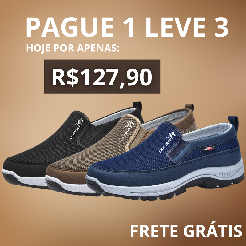 (PAGUE 1 LEVE 3) Tênis Ortopédico Comfort Titanium - Conforto Supremo (PREÇO DE FÁBRICA)