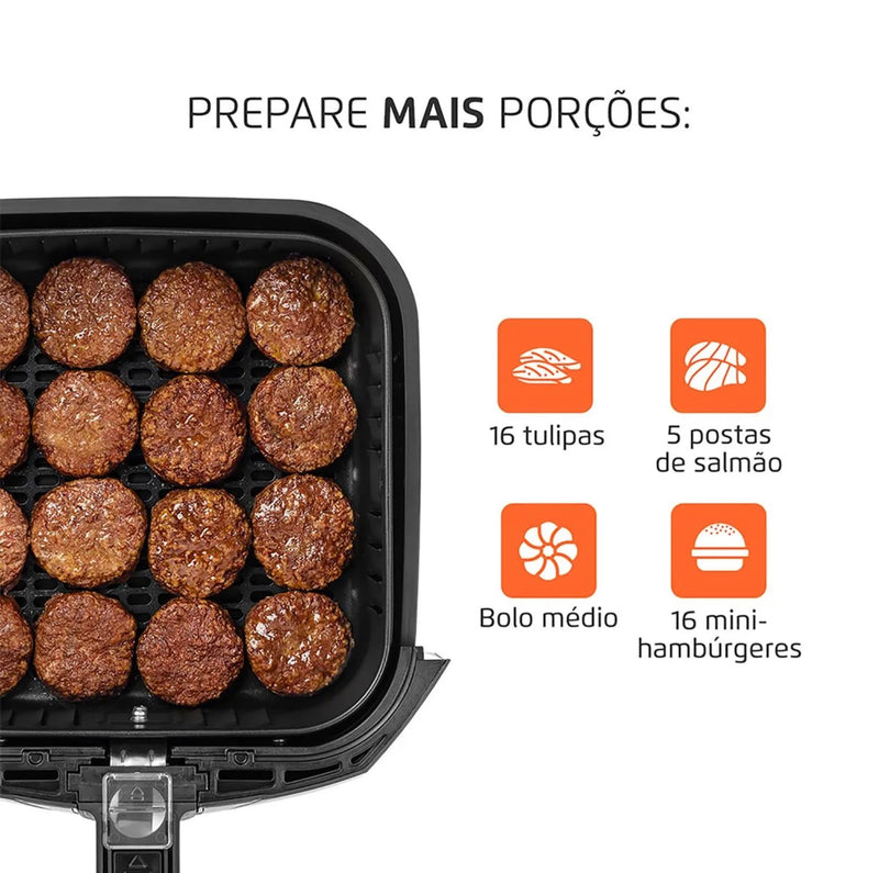 [PREÇO DE FÁBRICA] AirFryer Fritadeira Elétrica Family 4l 1500w + BRINDE [Guia de 70 Receitas]