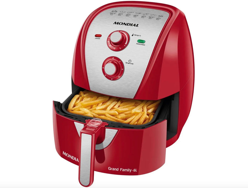 [PREÇO DE FÁBRICA] AirFryer Fritadeira Elétrica Family 4l 1500w + BRINDE [Guia de 70 Receitas]