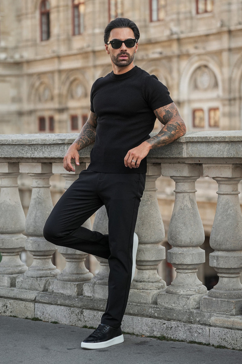 Calça Alfaiataria Masculina Tech Luca Preta