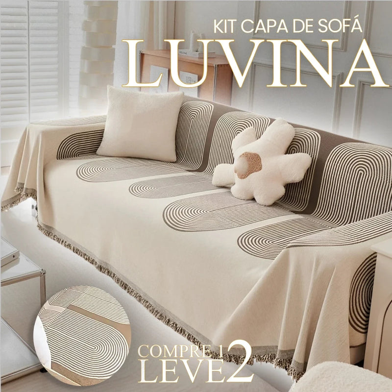 [Pague 1, Leve 2] Capa de Sofá Luvina (Transforme Seu Sofá Em Um Paraíso!) + BRINDE: 2 Almofadas